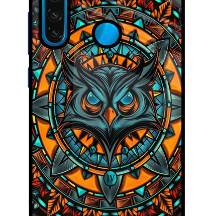 Angry Owl Art Redmi Note 8 Glass Case Back Cover by Casekaro