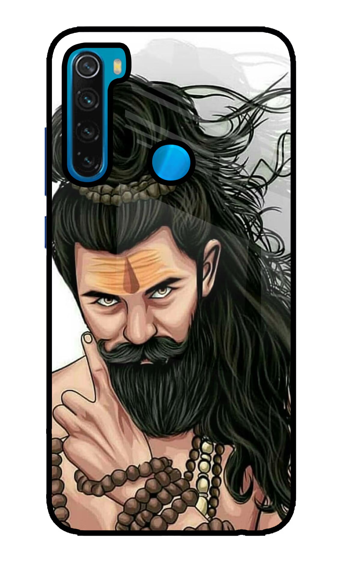 Mahadev Redmi Note 8 Glass Case Back Cover by Casekaro