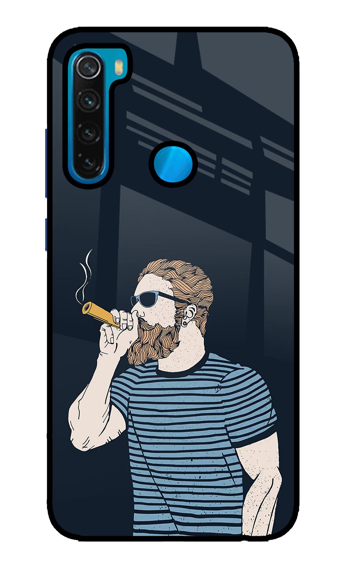 Smoking Redmi Note 8 Glass Case Back Cover by Casekaro