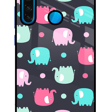 Elephants Redmi Note 8 Glass Case