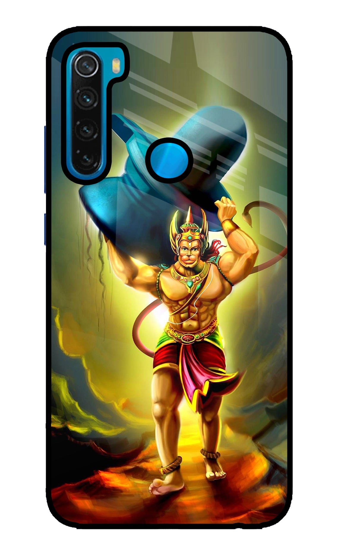 Lord Hanuman Redmi Note 8 Glass Case