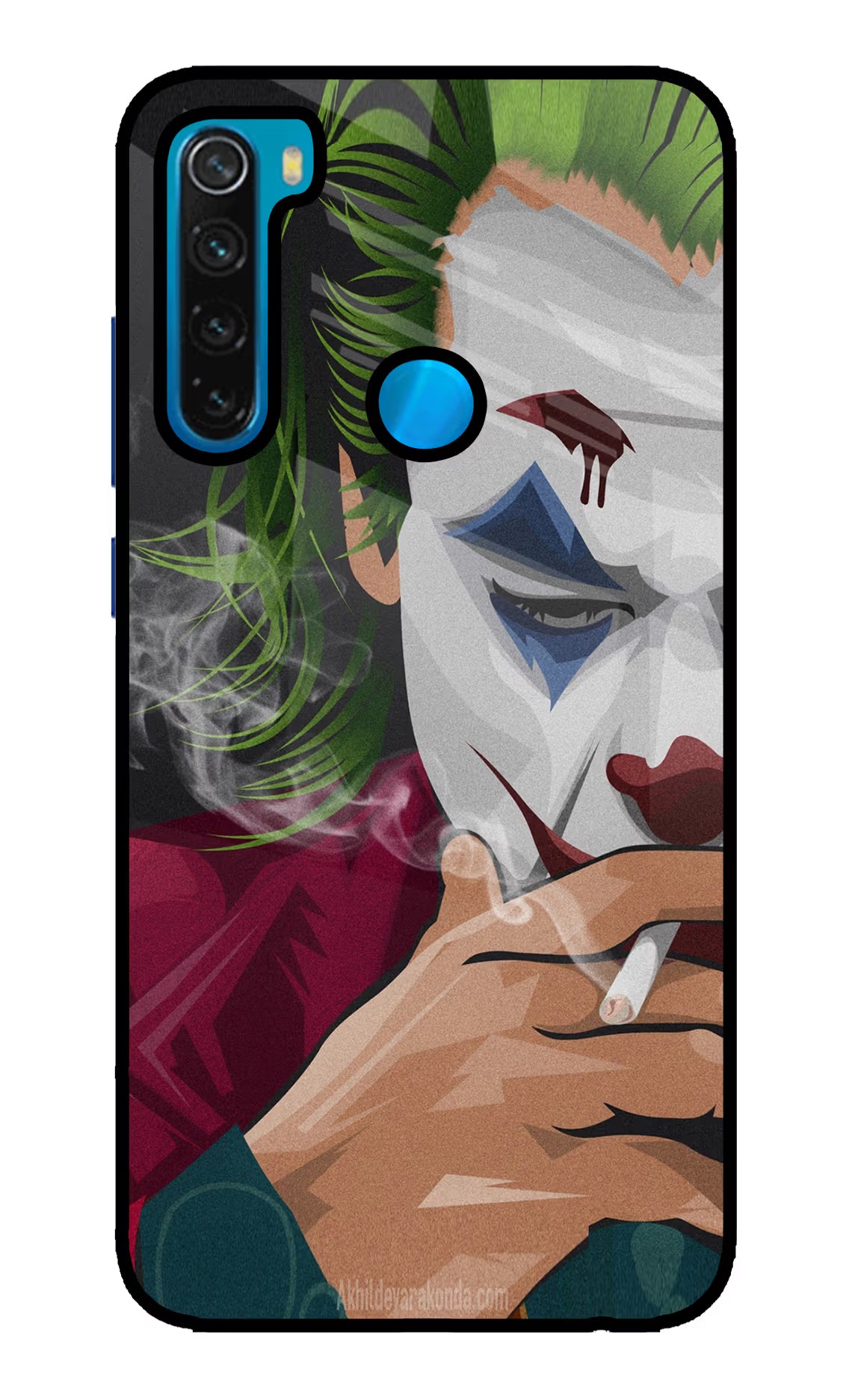 Joker Smoking Redmi Note 8 Glass Case Back Cover by Casekaro