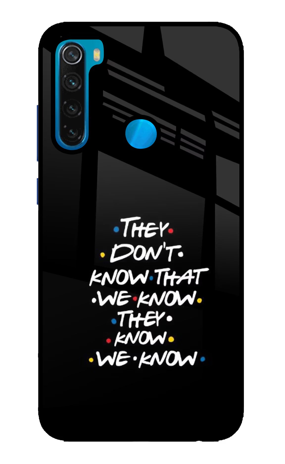 FRIENDS Dialogue Redmi Note 8 Glass Case Back Cover by Casekaro