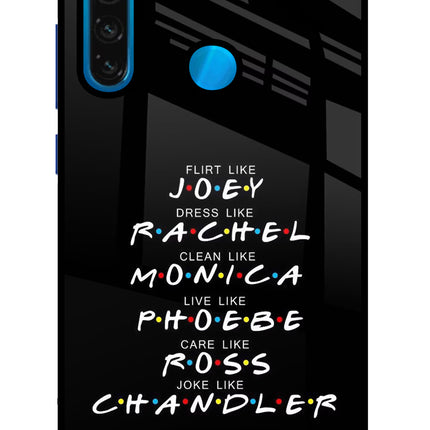 FRIENDS Character Redmi Note 8 Glass Case