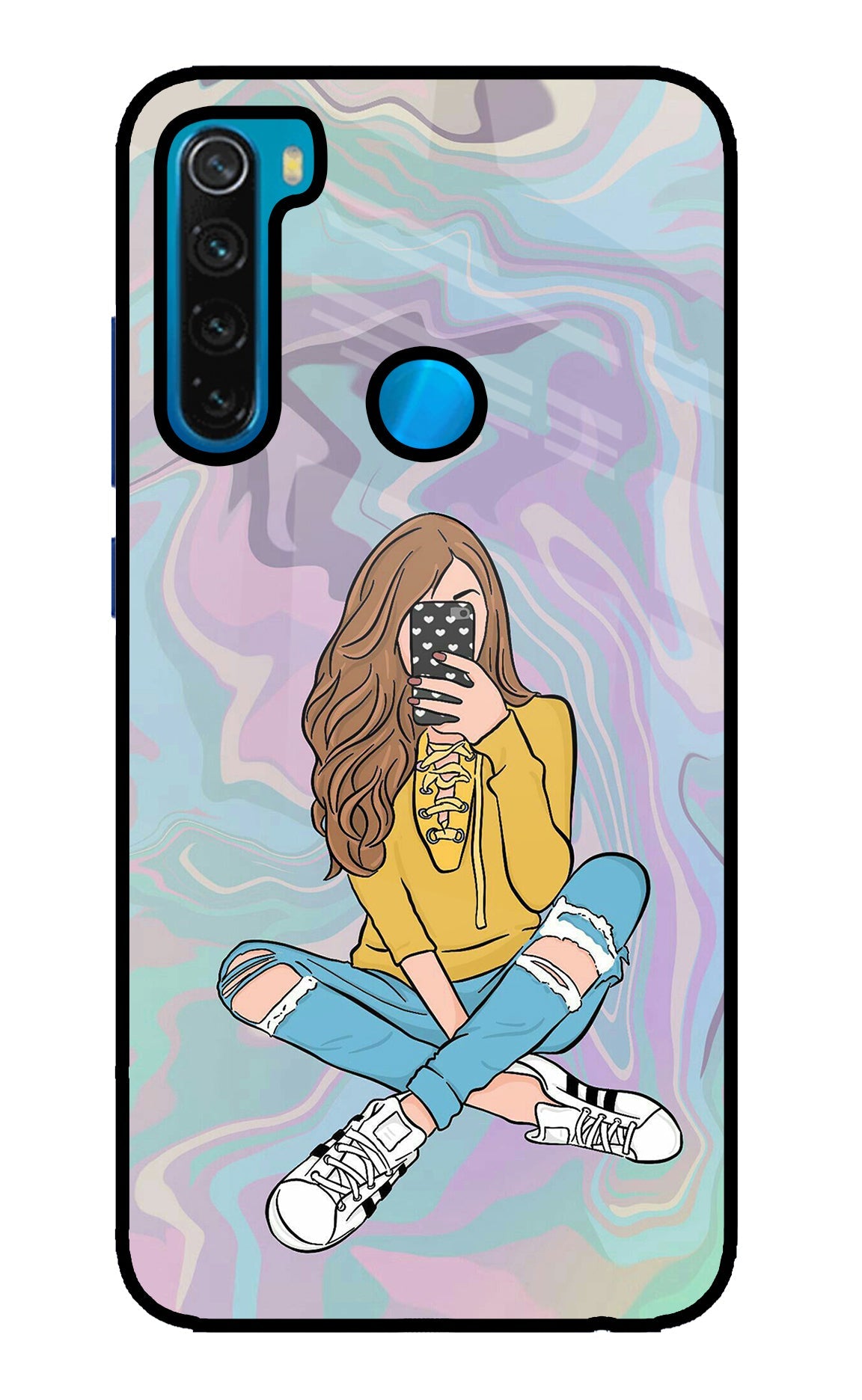 Selfie Girl Redmi Note 8 Back Cover