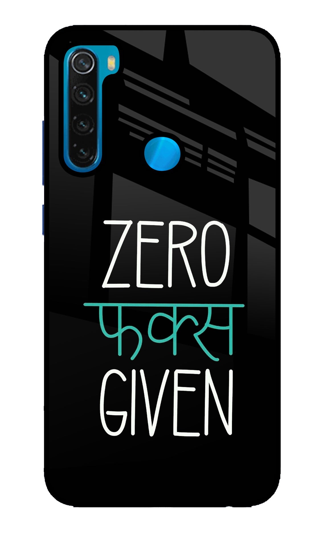 Zero Fucks Given Redmi Note 8 Glass Case