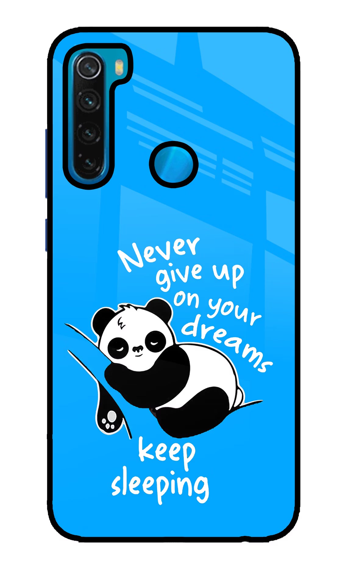 Keep Sleeping Redmi Note 8 Glass Case Back Cover by Casekaro