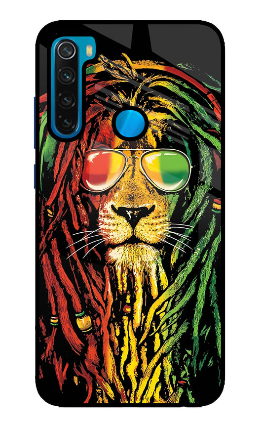 Rasta Lion Redmi Note 8 Glass Case