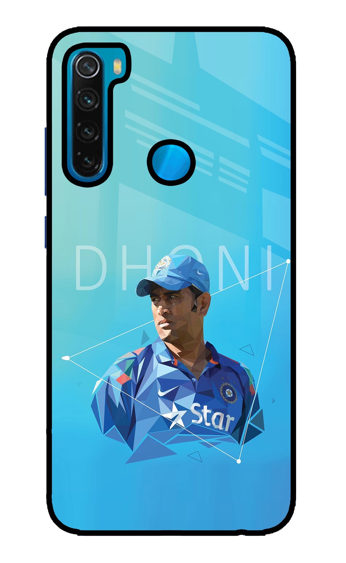 Dhoni Artwork Redmi Note 8 Back Cover