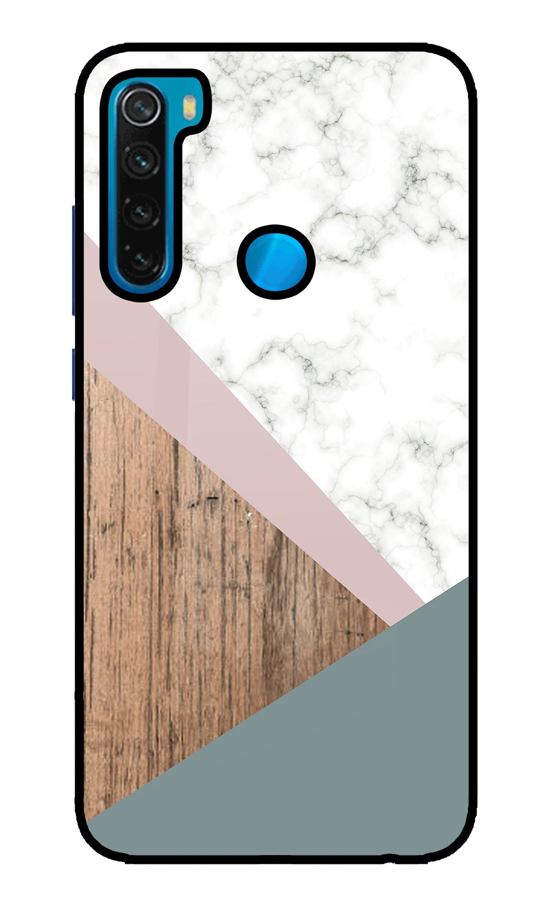 Marble wood Abstract Redmi Note 8 Glass Case