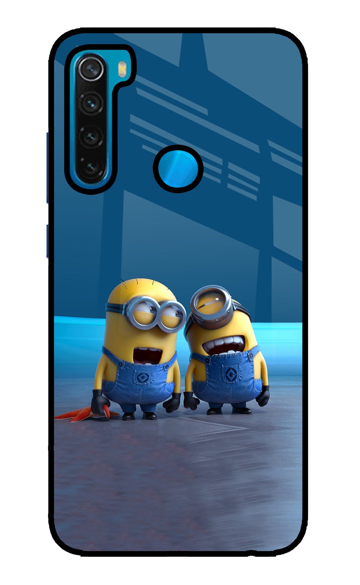 Minion Laughing Redmi Note 8 Glass Case