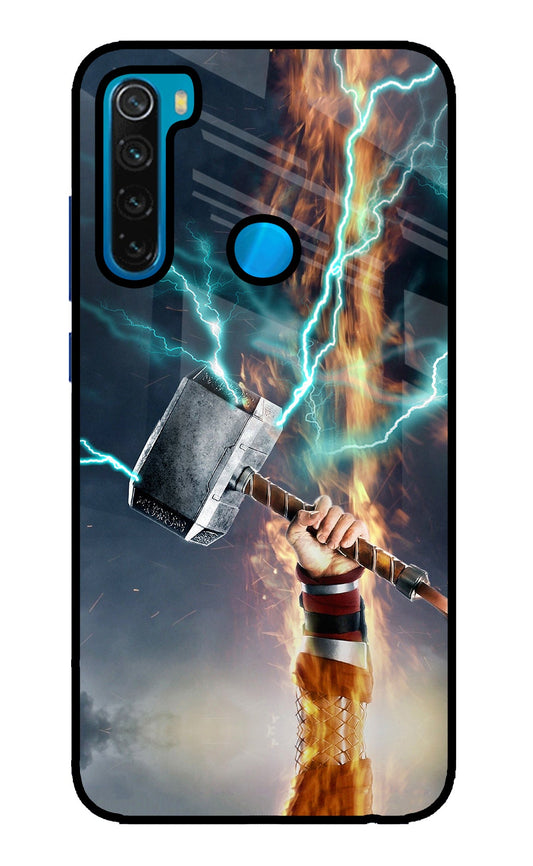 Thor Hammer Mjolnir Redmi Note 8 Glass Case