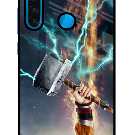 Thor Hammer Mjolnir Redmi Note 8 Glass Case