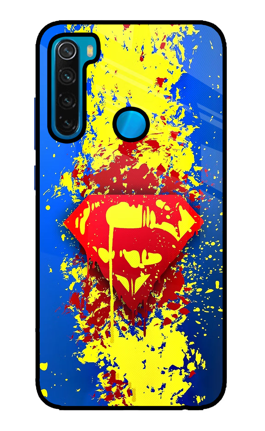 Superman logo Redmi Note 8 Back Cover, Glass case