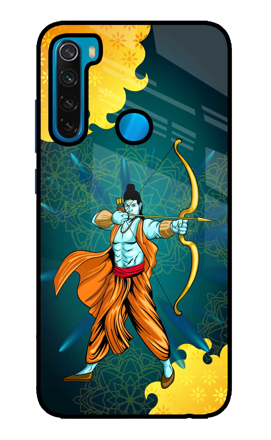 Lord Ram - 6 Redmi Note 8 Glass Case Back Cover by Casekaro