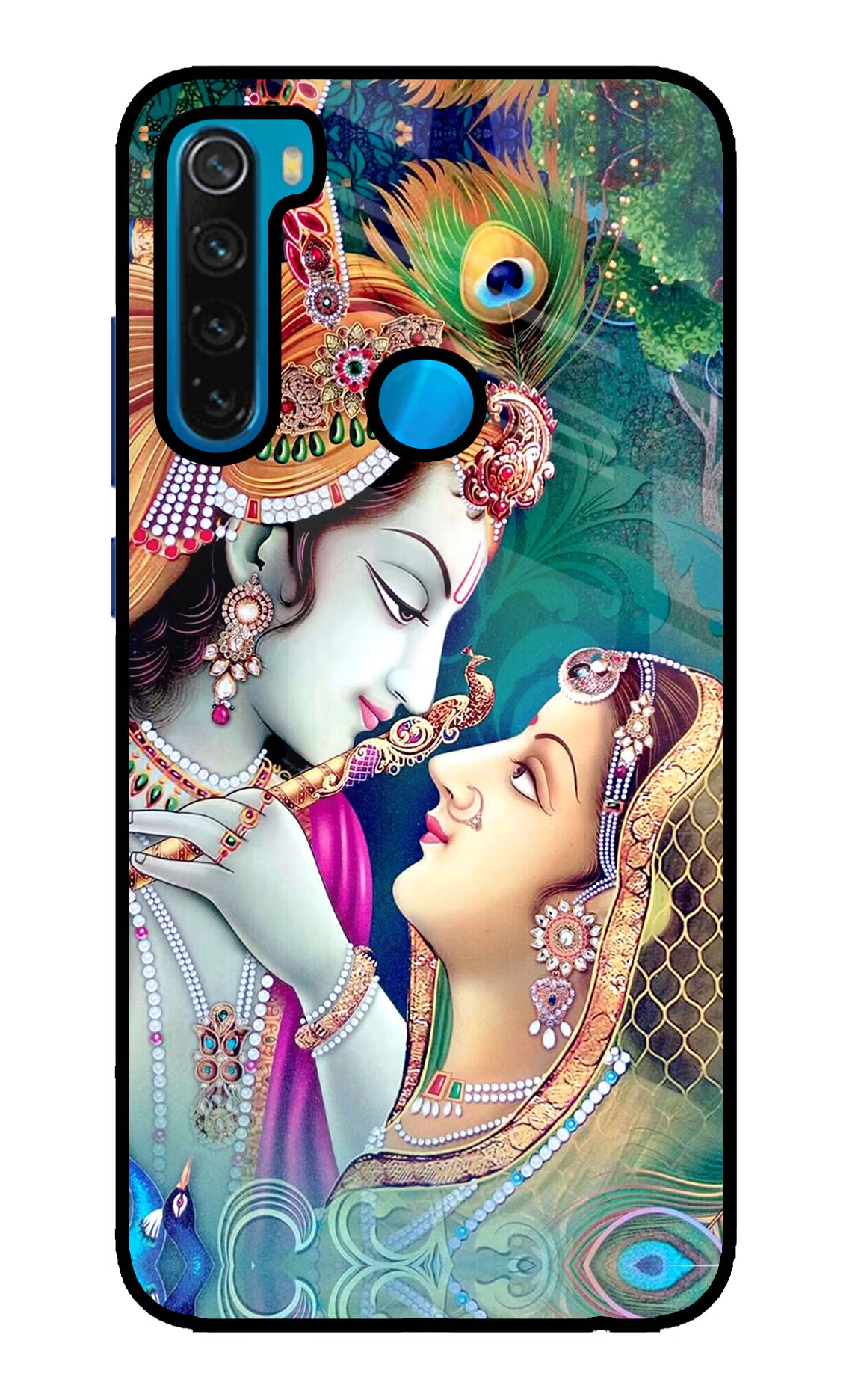 Lord Radha Krishna Redmi Note 8 Glass Case