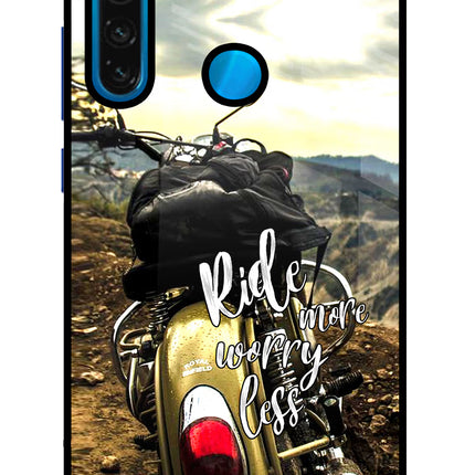 Ride More Worry Less Redmi Note 8 Glass Case