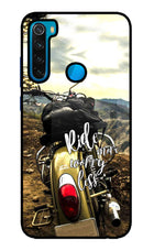 Ride More Worry Less Redmi Note 8 Glass Case