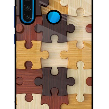 Wooden Puzzle Redmi Note 8 Glass Case