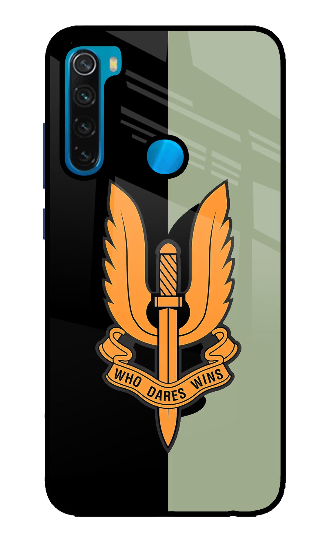 Balidan Logo Redmi Note 8 Glass Case Back Cover by Casekaro