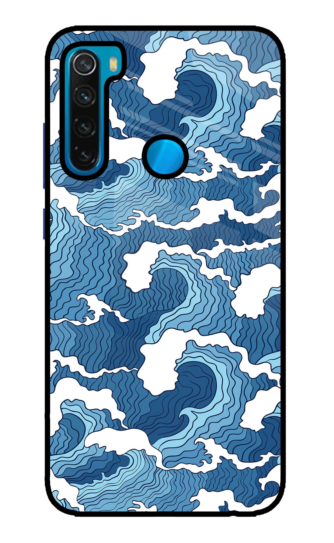 Blue Waves Redmi Note 8 Back Cover