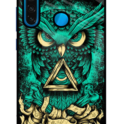 Green Owl Redmi Note 8 Glass Case