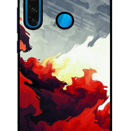 Fire Cloud Redmi Note 8 Glass Case