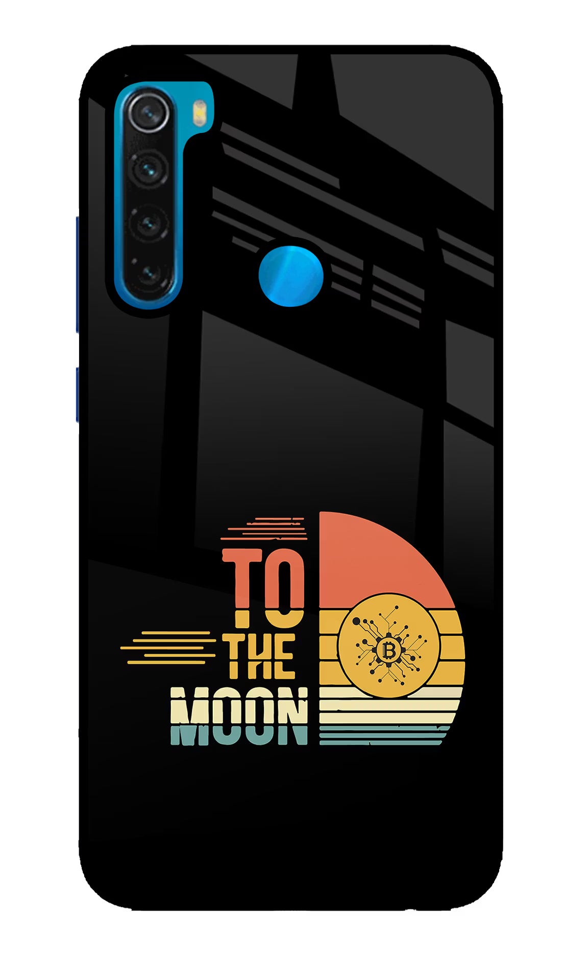 To the Moon Redmi Note 8 Glass Case Back Cover by Casekaro
