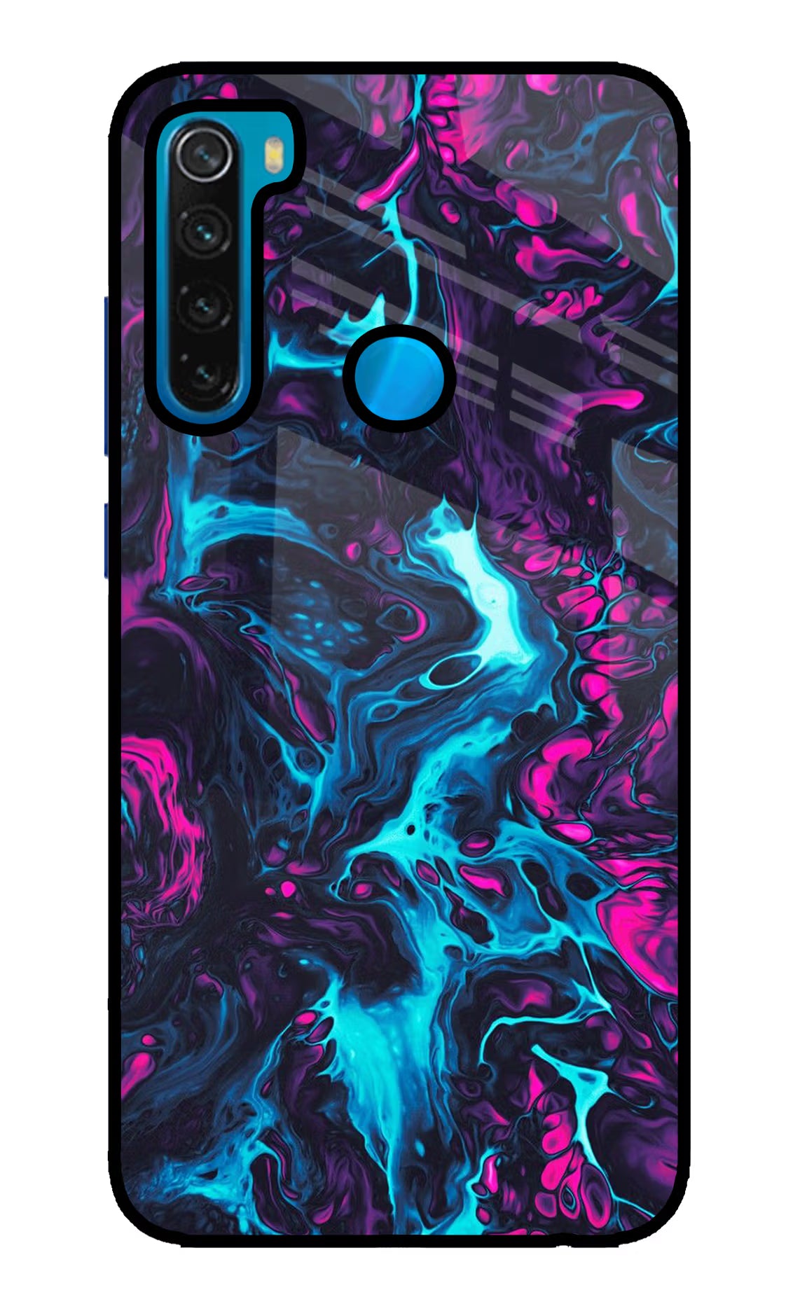 Abstract Redmi Note 8 Glass Case Back Cover by Casekaro