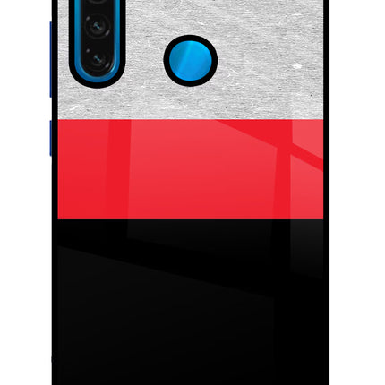 Tri Color Pattern Redmi Note 8 Glass Case