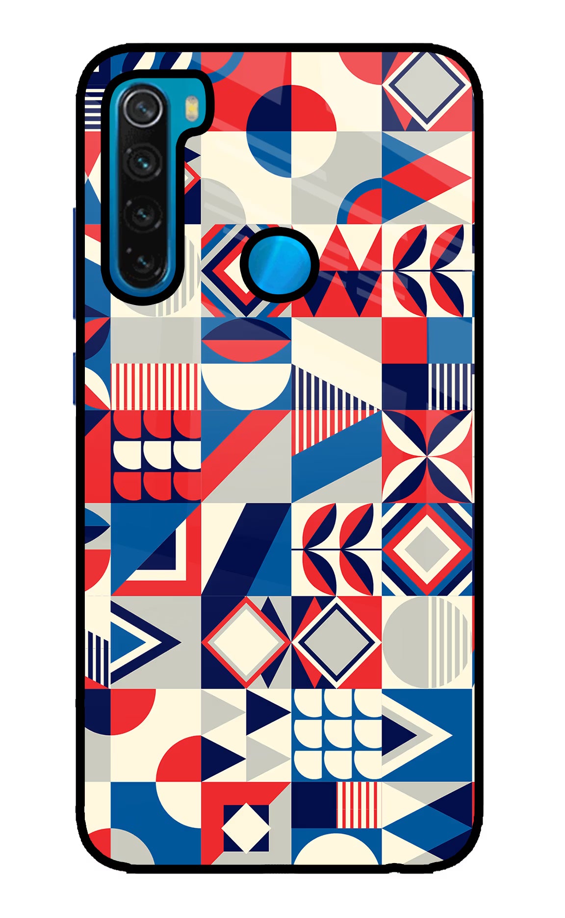 Colorful Pattern Redmi Note 8 Glass Case Back Cover by Casekaro