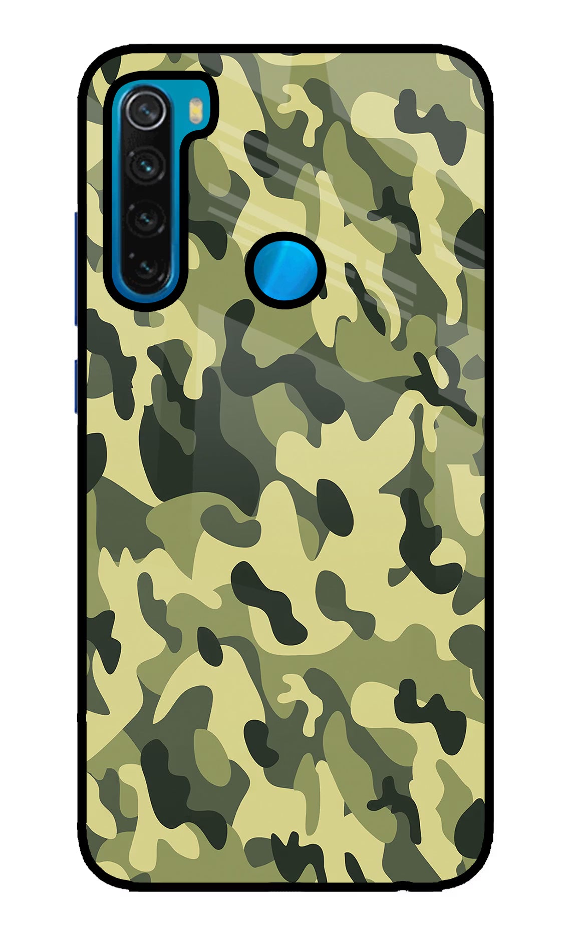 Camouflage Redmi Note 8 Glass Case Back Cover by Casekaro