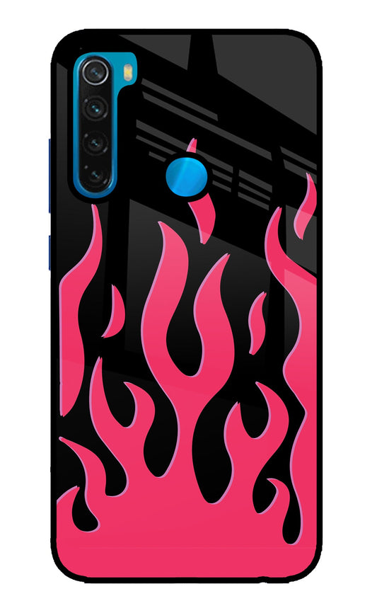 Fire Flames Redmi Note 8 Glass Case
