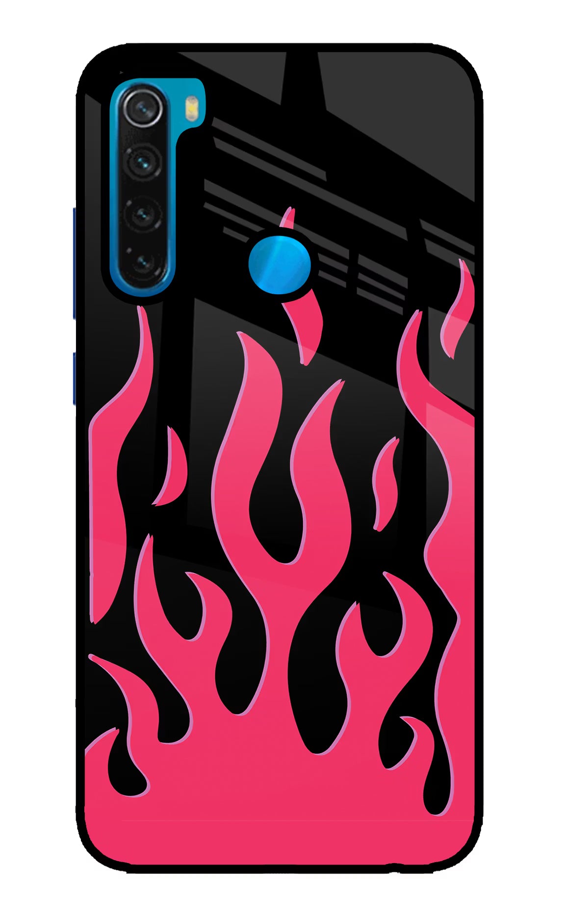 Fire Flames Redmi Note 8 Glass Case Back Cover by Casekaro