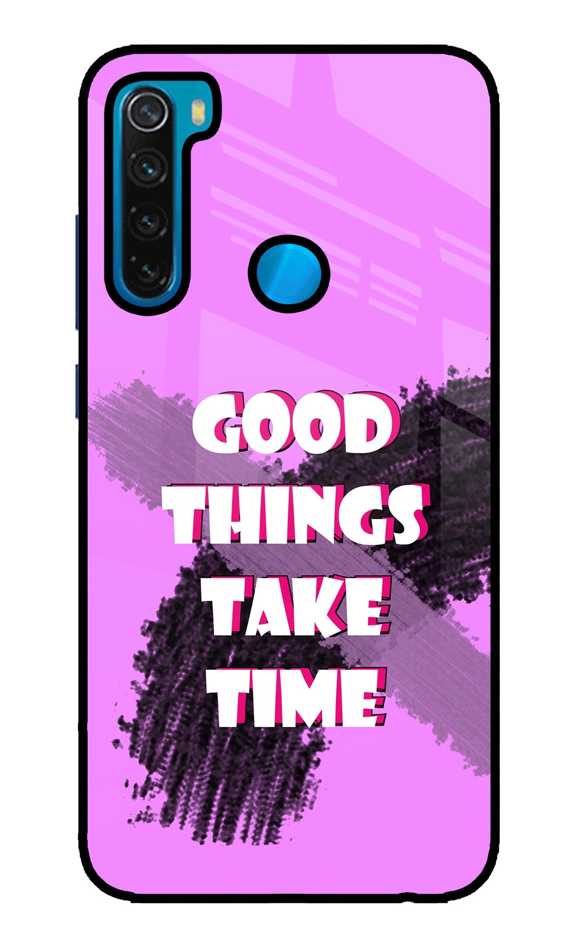 Good Things Take Time Redmi Note 8 Glass Case