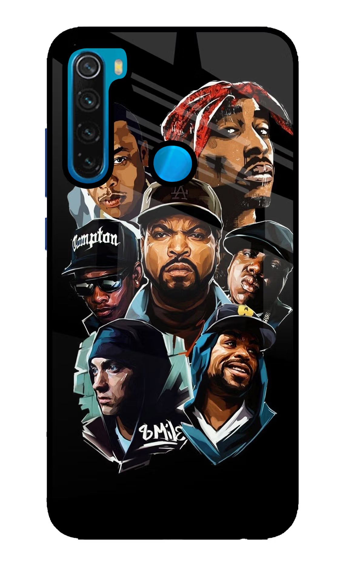 Rappers Redmi Note 8 Glass Case Back Cover by Casekaro