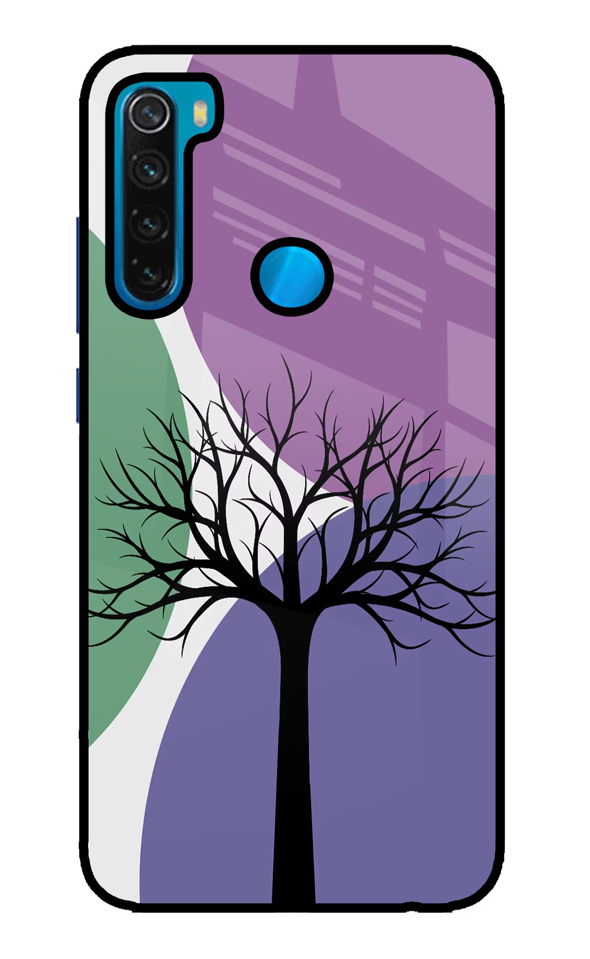 Tree Art Redmi Note 8 Glass Case Back Cover by Casekaro
