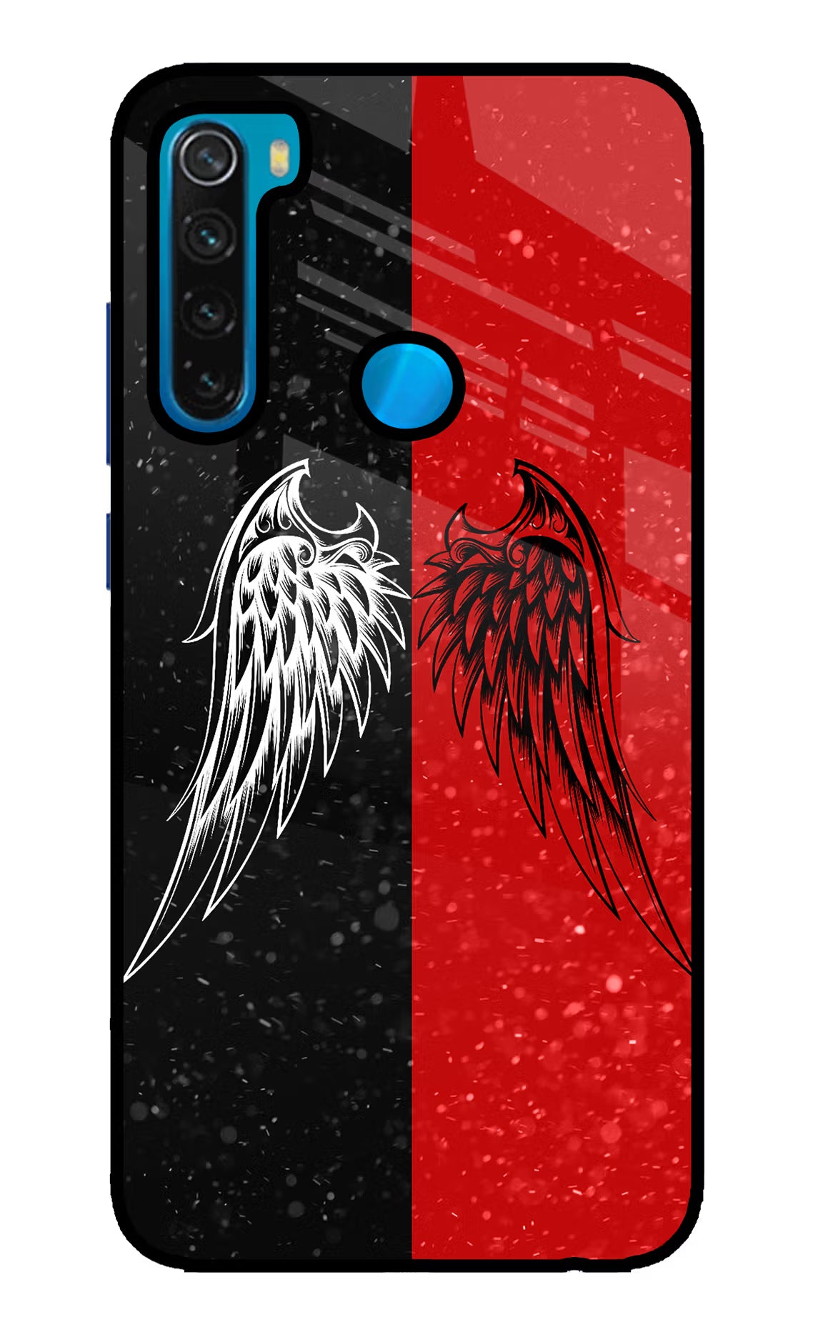 Wings Redmi Note 8 Glass Case Back Cover by Casekaro