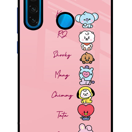 BTS names Redmi Note 8 Glass Case