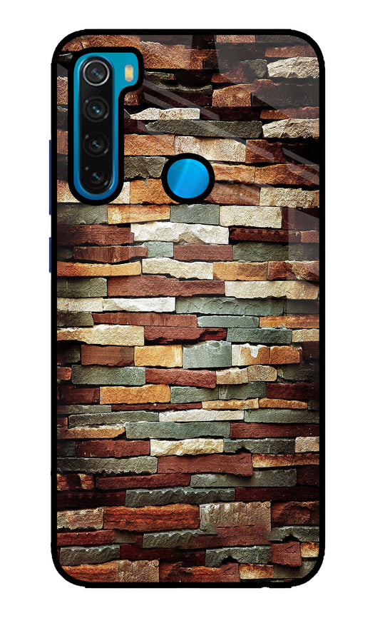 Bricks Pattern Redmi Note 8 Glass Case