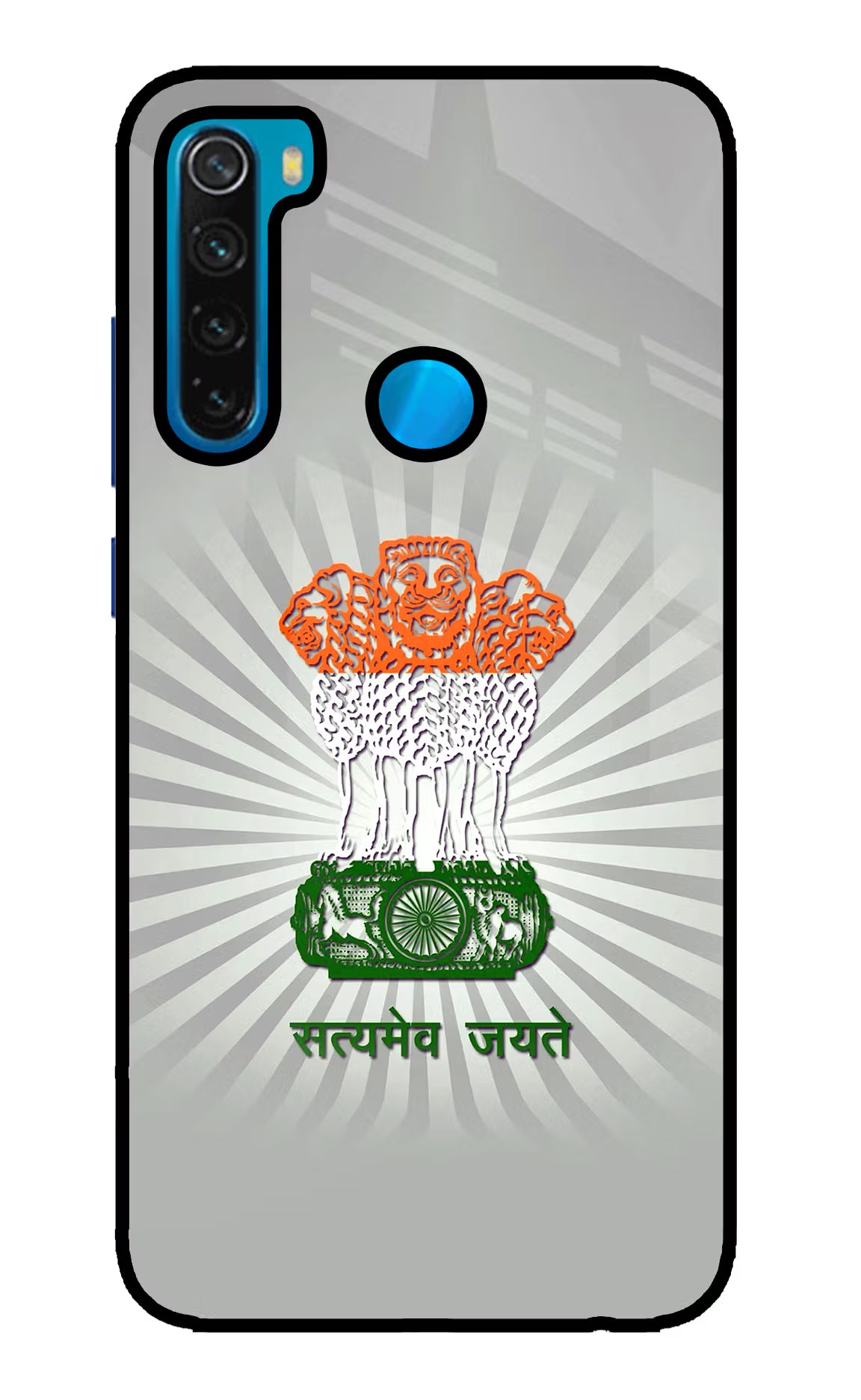 Satyamev Jayate Art Redmi Note 8 Glass Case Back Cover by Casekaro