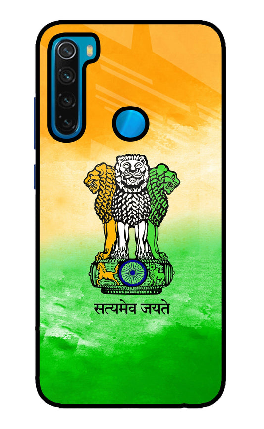 Satyamev Jayate Flag Redmi Note 8 Glass Case