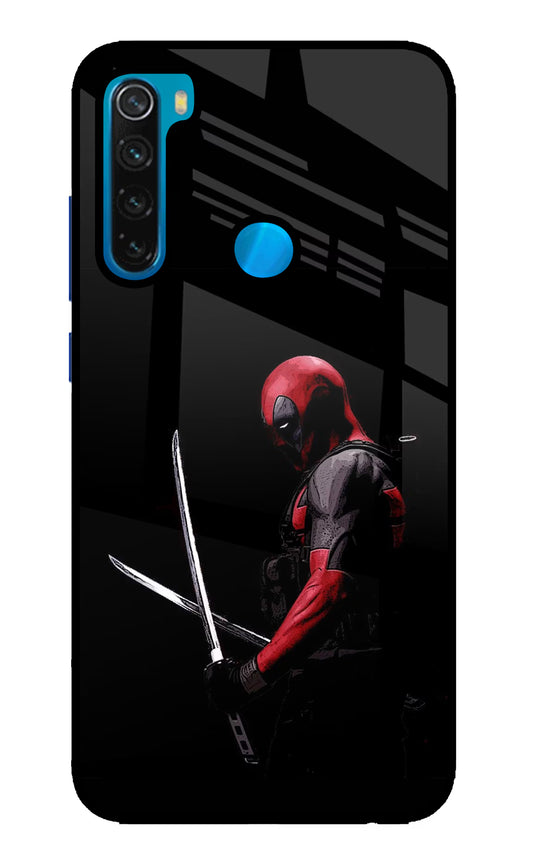 Deadpool Redmi Note 8 Glass Case