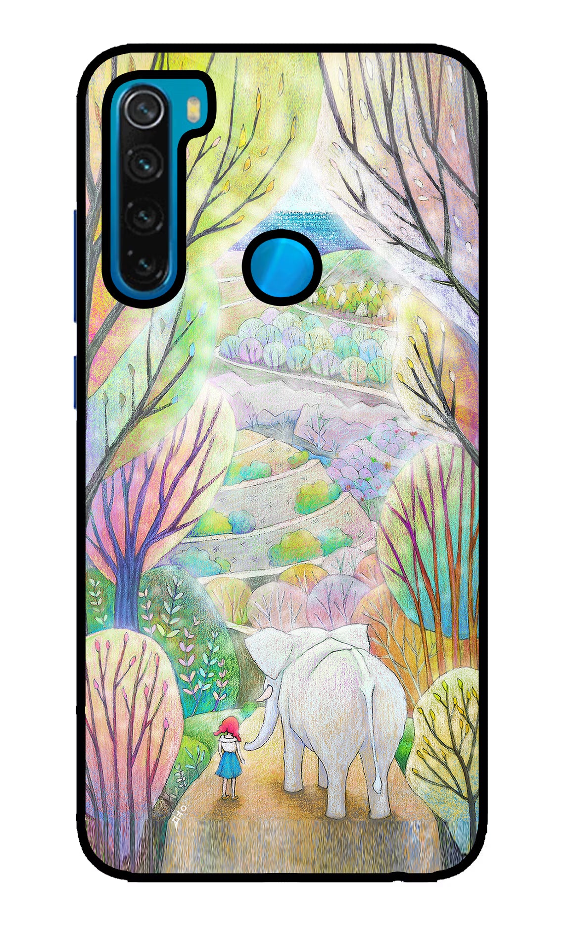 Nature Painting Redmi Note 8 Glass Case Back Cover by Casekaro