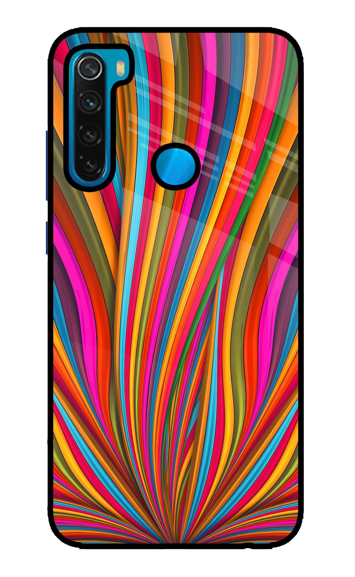 Trippy Wavy Redmi Note 8 Glass Case