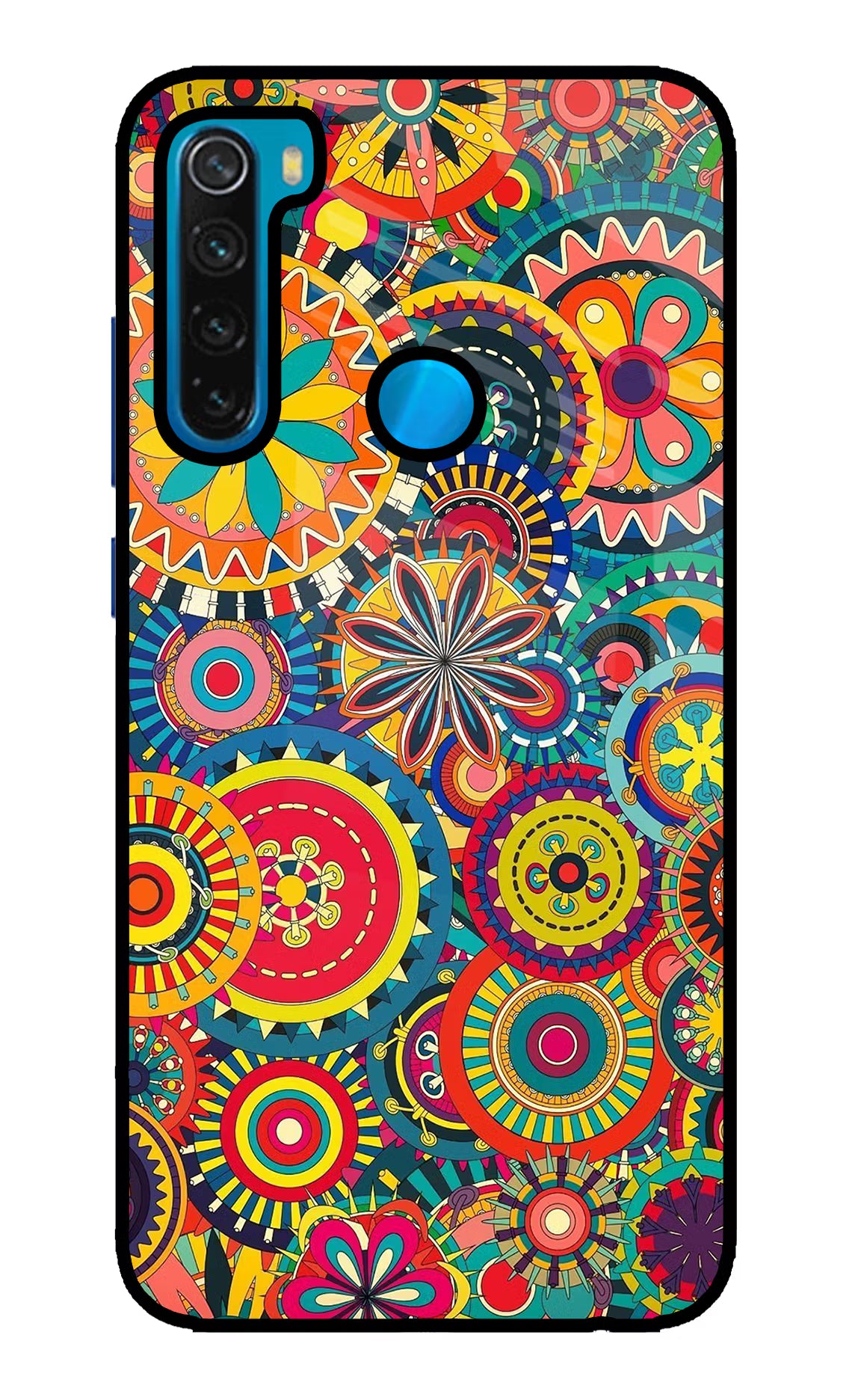 Gol Gol Art Redmi Note 8 Glass Case Back Cover by Casekaro