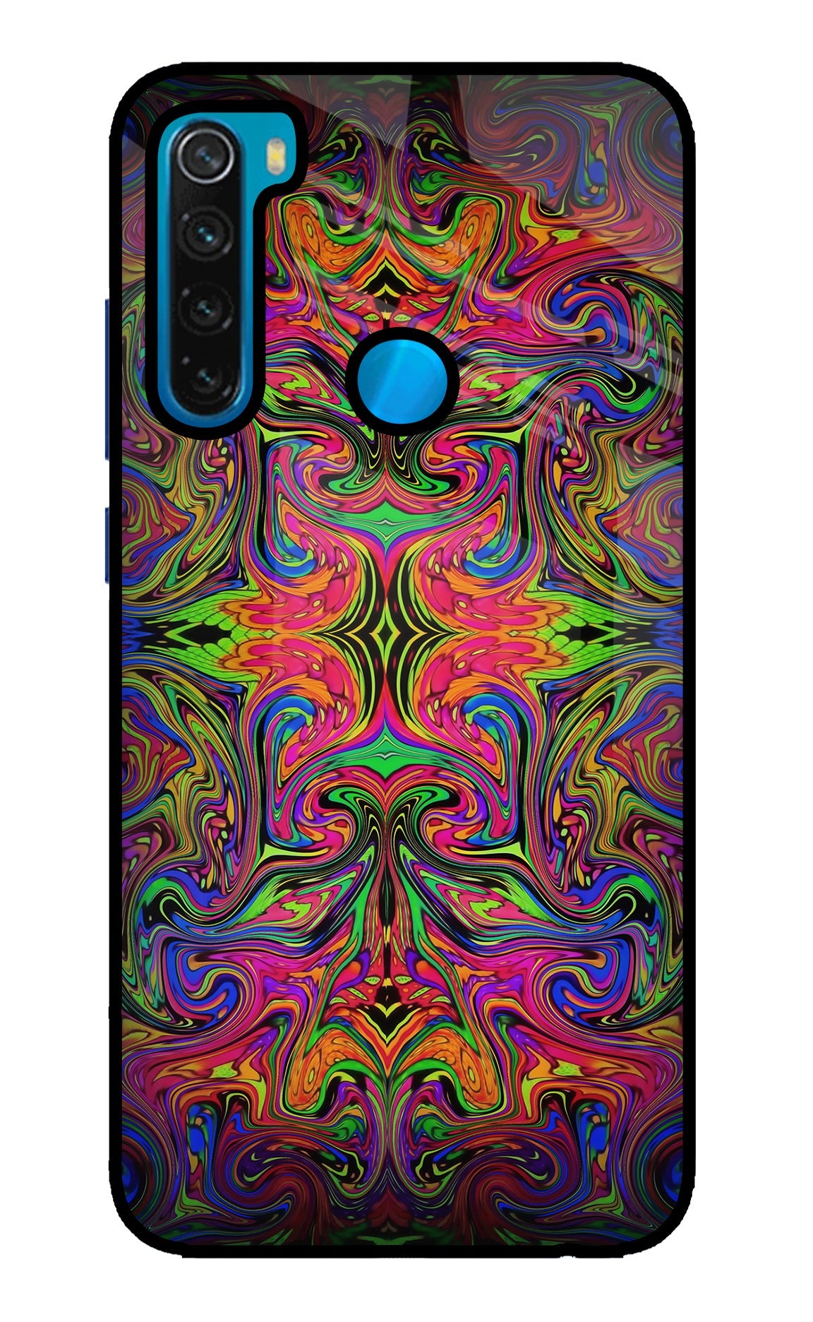 Psychedelic Art Redmi Note 8 Glass Case