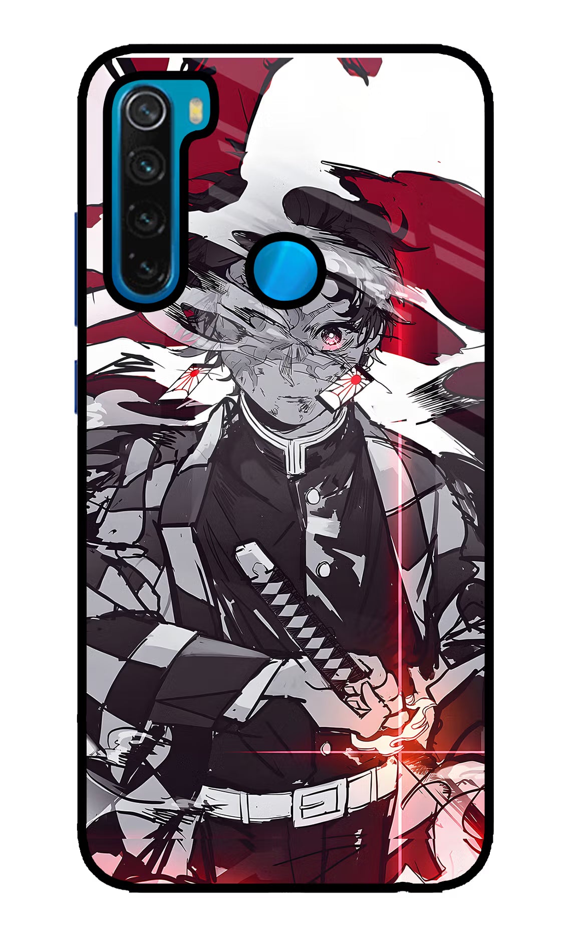 Demon Slayer Redmi Note 8 Glass Case Back Cover by Casekaro