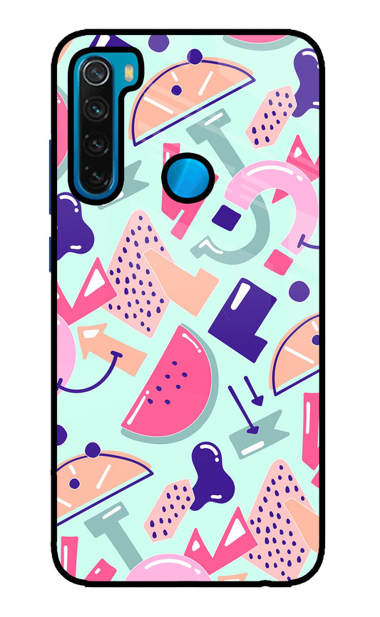 Doodle Pattern Redmi Note 8 Glass Case