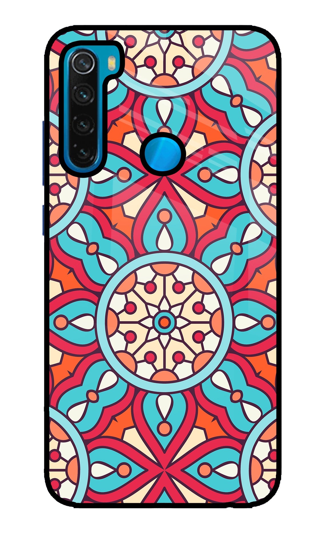 Mandala Geometric Redmi Note 8 Glass Case
